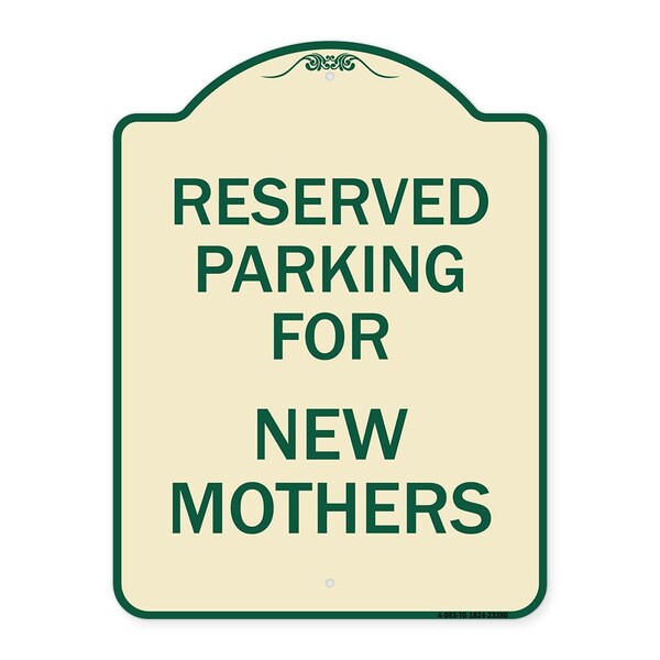 Parking Reserved for New Mothers Heavy-Gauge Aluminum Architectural Sign, 24" x 18", TG-1824-23380